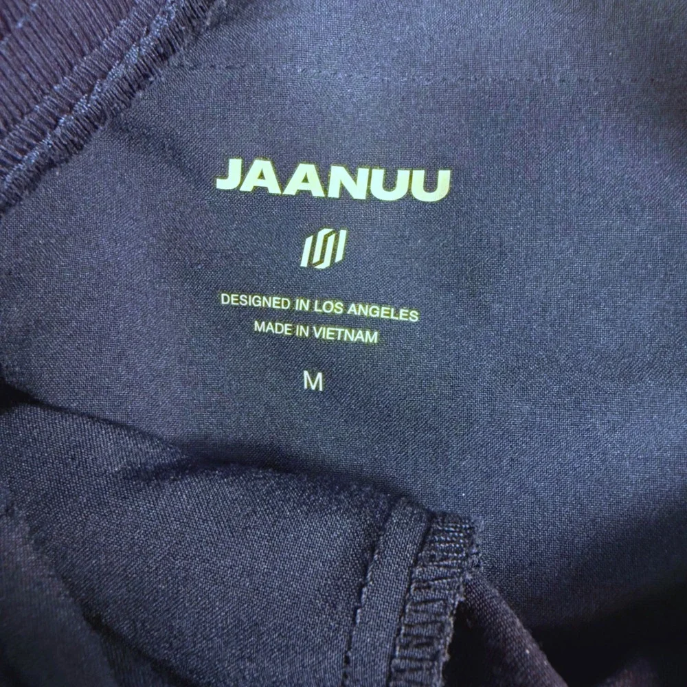 Jaanuu Scrub Set Medium Navy Blue V-Neck Top Jogger Pants Medical Uniform W10001